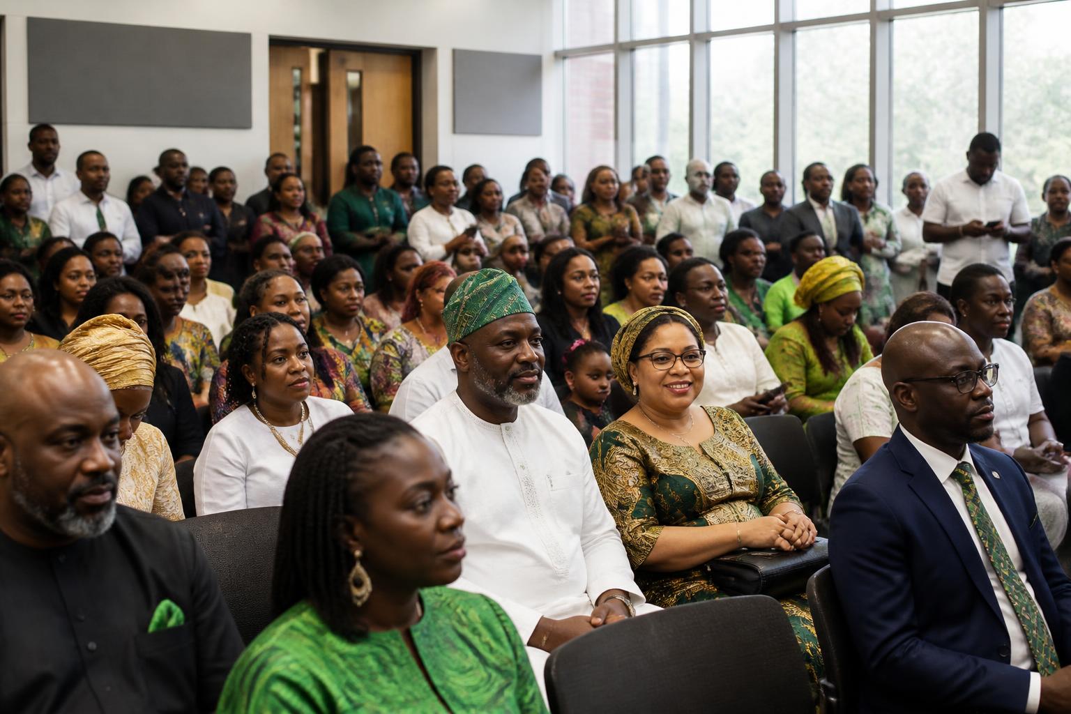 Members of the Nigerian diaspora gathered at an RHA community town hall